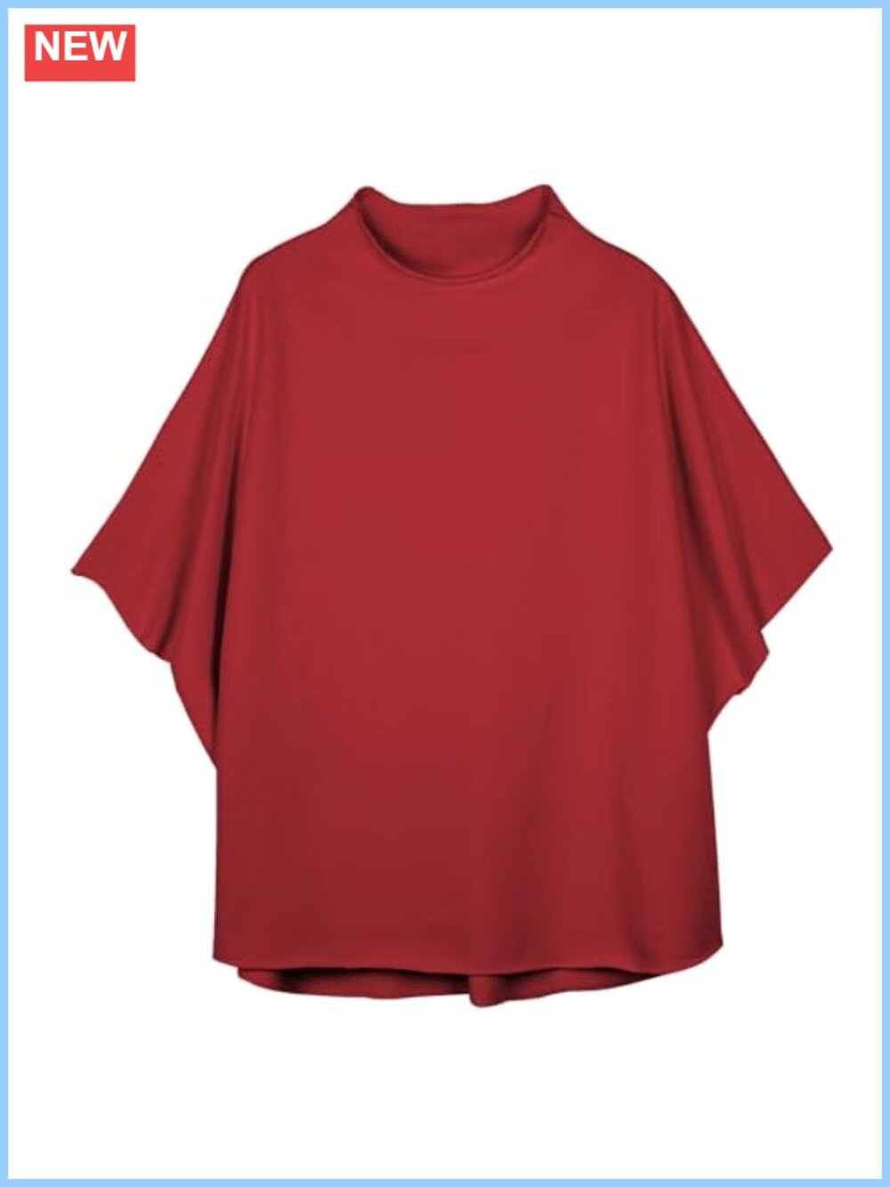 Women's Funnel Neck Tank Top Cap Sleeve Raw Hem Casual Blouse